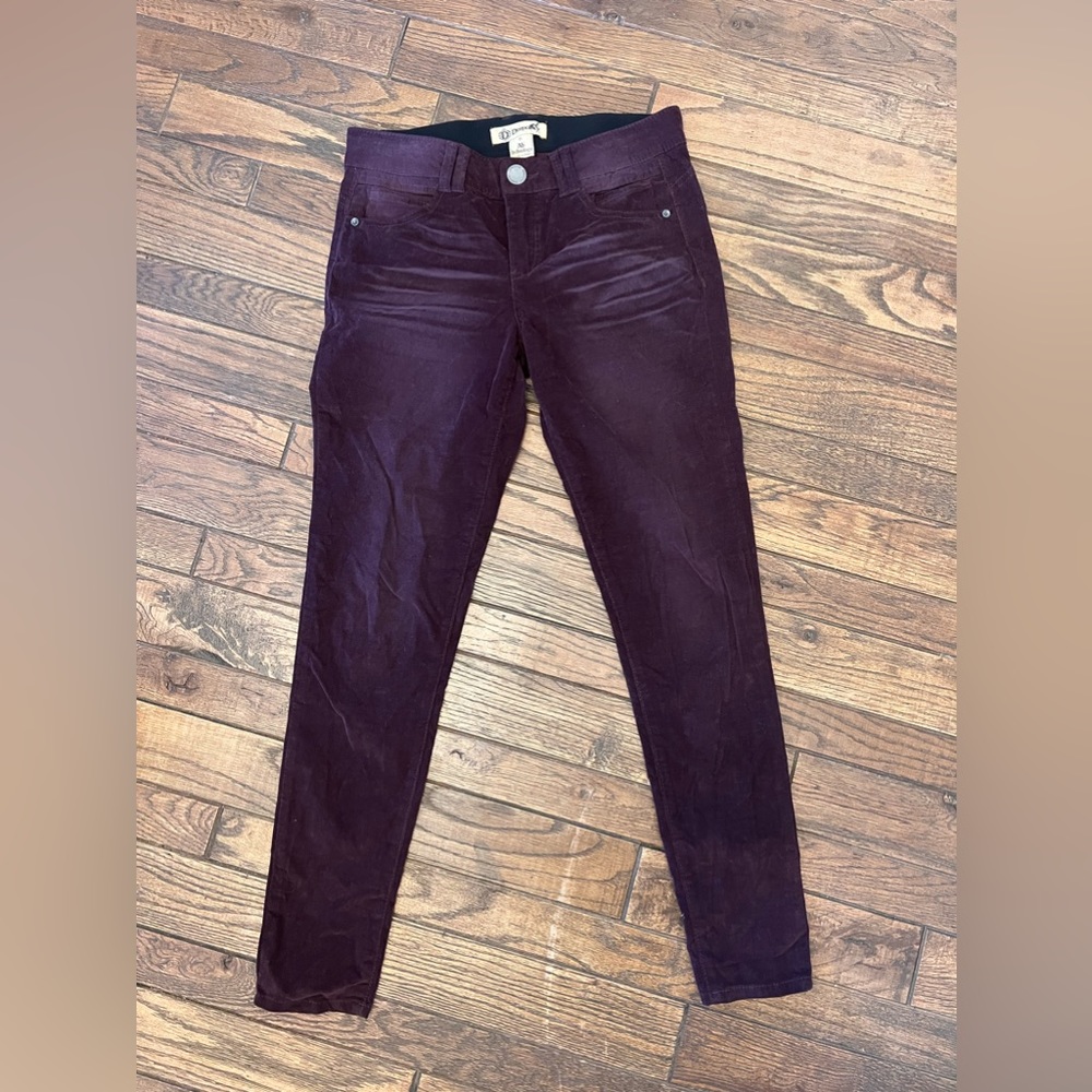 Democracy Jeans Womens Size 6 Ab Technology Skinny Ankle Jegging Burgundy Purple